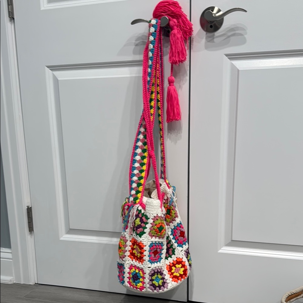 MC2 Saint Barths Colorful Crochet Bucket Bag